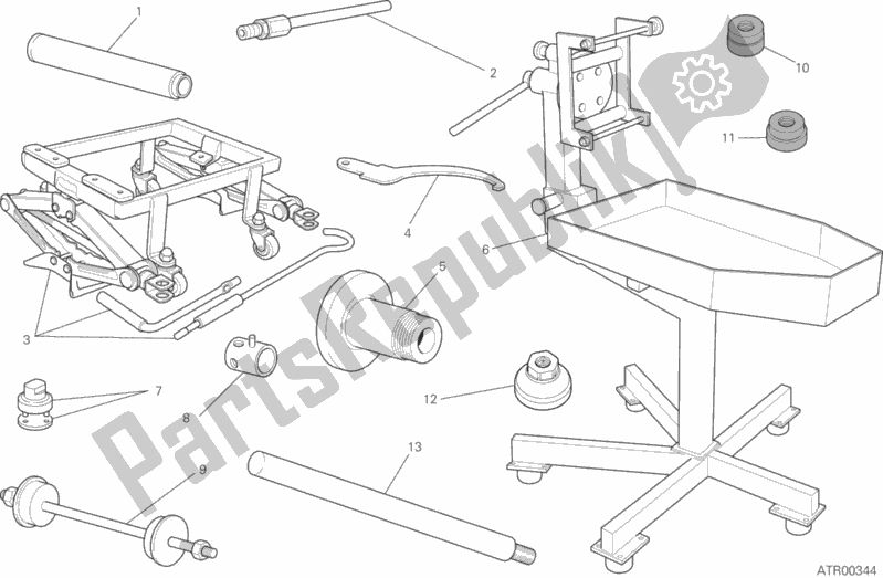 Tutte le parti per il Strumenti Di Servizio Per Officina (telaio) del Ducati Hypermotard 950 SP USA 2020